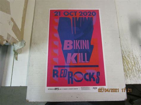 Bikini Kill Red Rocks Amphitheatre Denver Show Poster Canceled Axs