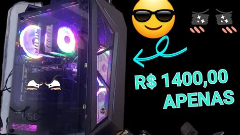 MONTEI MEU PRIMEIRO PC GAMER BARATO PARA JOGAR WARZONE FORTNITE ACIMA