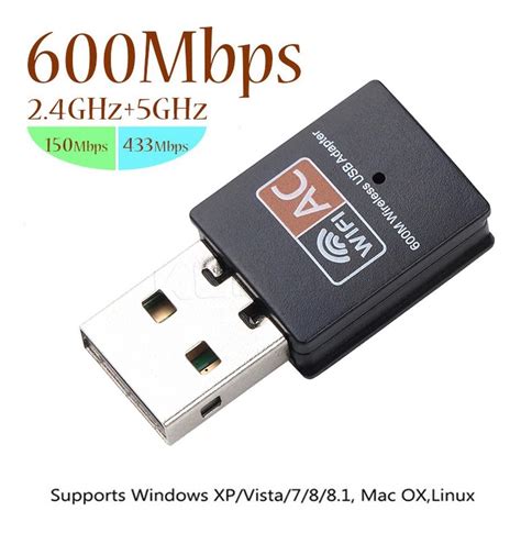 Adaptador Wifi 5g 2 4ghz Usb Dual Band Rede Sem Fio 600mb Mercado Livre