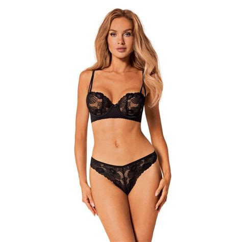 Magnifique Ensemble De Lingerie En Dentelle Noire