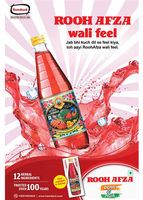 Natural Drink For Summer Refreshments Hamdard Roohafza