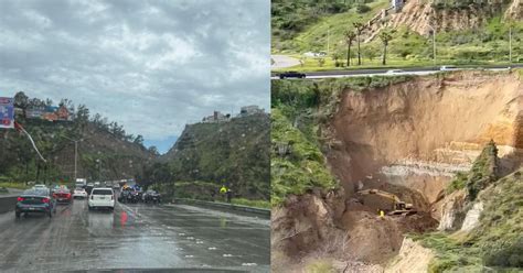 Cierran Carril De Carretera A Playas De Tijuana Porque Se Est