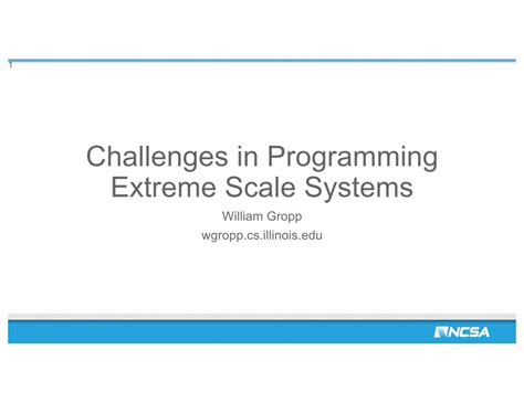 Pdf Challengesin Programming Extreme Scale Systemshelper Ipam Ucla