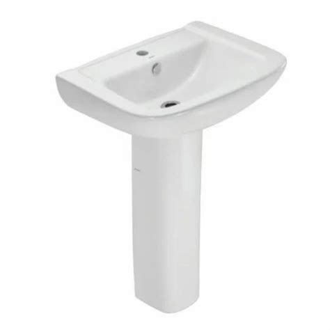 Ceramic Jaquar FNS WHT 40801 Wall Hung Full Pedestal Wash Basin At Rs