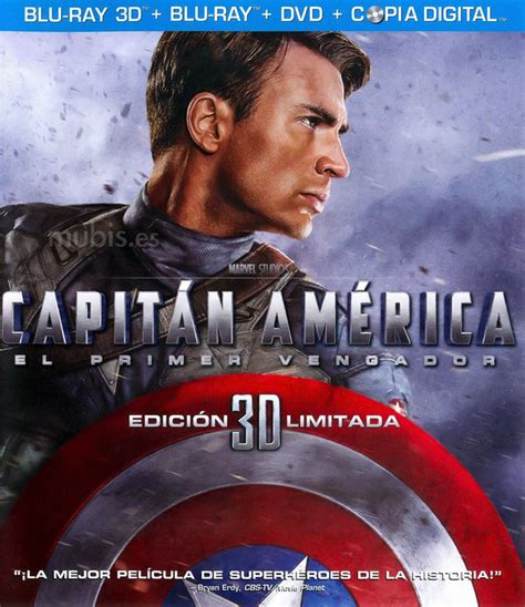 Carátula de Capitán América El Primer Vengador Blu ray 3D