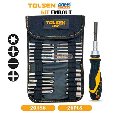 Kit Embout Pcs Tolsen Gama Outillage Alg Rie