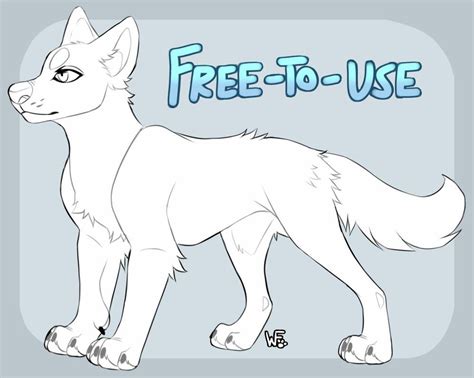 Wolf Base F2u By Whlt3fang On Deviantart Wolf Base Animal Sketches