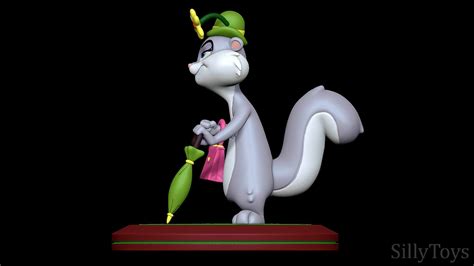 Slappy Squirrel Animaniacs 3D Print Model ZBrushCentral