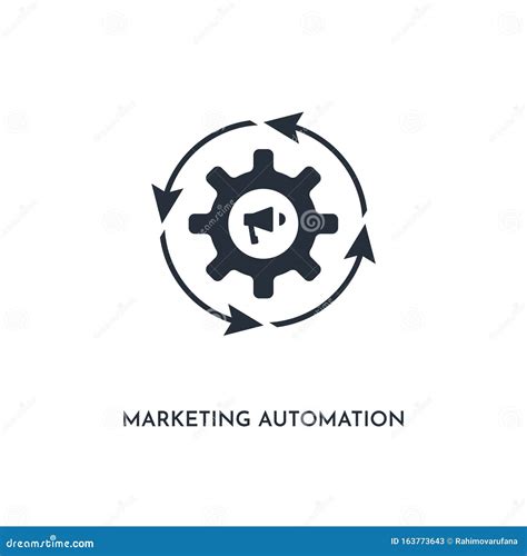 Ikon F R Automatisering Av Marknadsf Ring Illustration Av Enkla Element