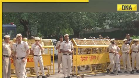 Wrestlers Protest Delhi Police On Alert Barricades Erected On Roads