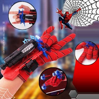 Luvas do Homem Aranha Atirador de Teia Dart Blaster Lançador Brinquedo