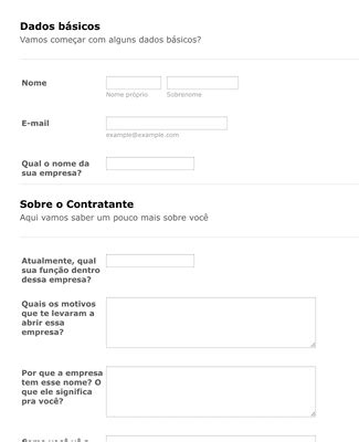 Ficha Cadastral Para Prestador De Servi O Modelo De Formul Rio Jotform