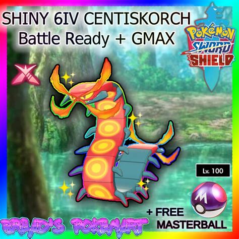 Pokemon Sword And Shield Shiny Gmax 6iv Centiskorch Etsy