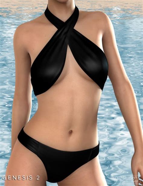 Cross Halter Bikini For Genesis Female S D Models For Daz Studio