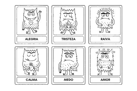 Atividade O Monstro Das Cores Para Colorir - 7 Desenhos do Monstro das Cores para colorir e imprimir