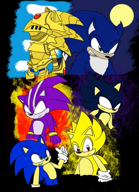 Diffrent sonic forms by mimichi1234312 on DeviantArt