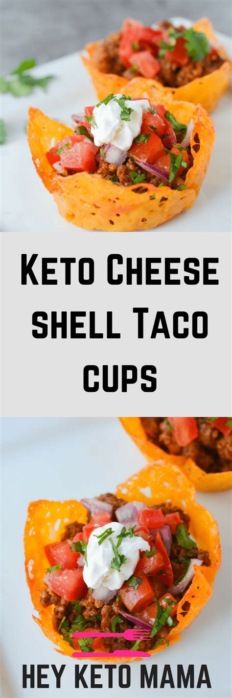 Easy Keto Cheese Shell Taco Cups Hey Keto Mama