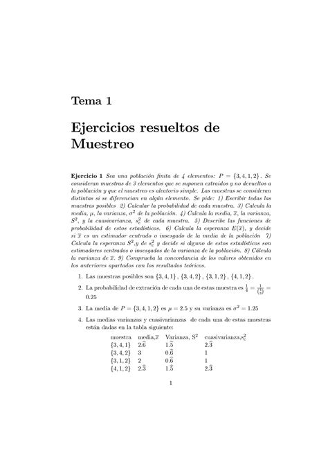 Solution Ejercicios Con Respuesta Bioestad Stica Muestreo Studypool