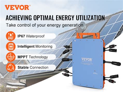 VEVOR Microinverter Solare Invertitore 1200W IP67 Impermeabile