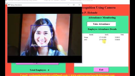 Employee Attendance Monitoring From Face Recognition Using Camera