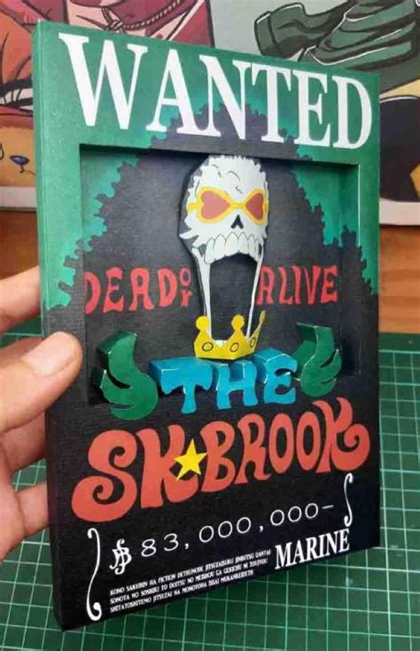 Papermau One Piece Soul King Brook Wanted Poster Papercraft By