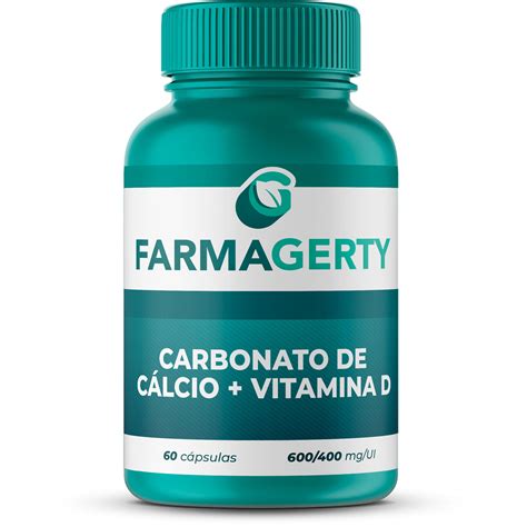 Cálcio 600mg Vitamina D 400UI 60 Cápsulas