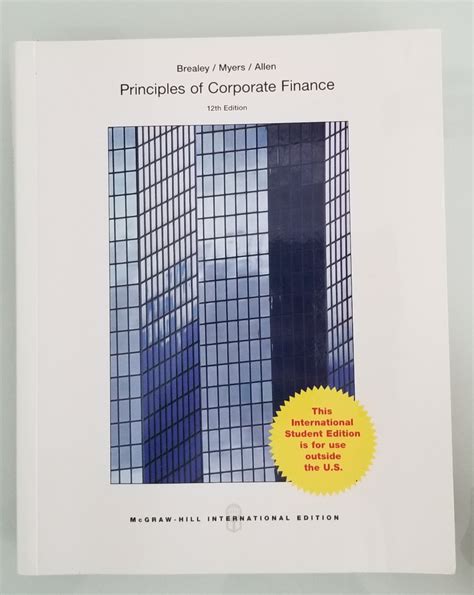 Principles Of Corporate Finance Th Ed Brealey Myers Allen