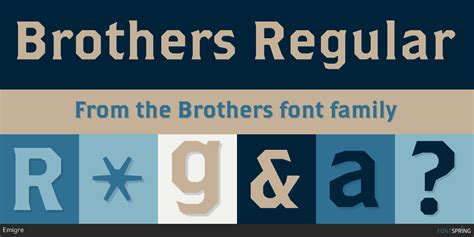 Similar Fonts To Brothers | Fontspring