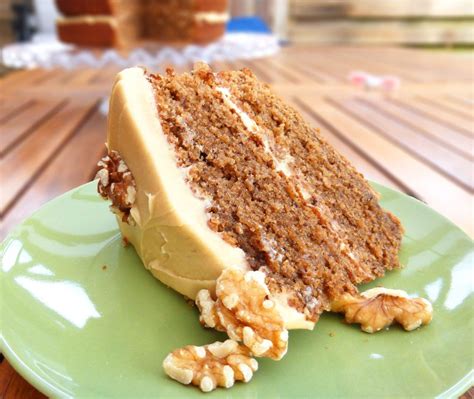 Coffee And Walnut Cake With Coffee Cream Cheese Buttercream Frosting