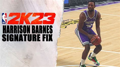 Harrison Barnes Jumpshot Fix NBA2K23 YouTube