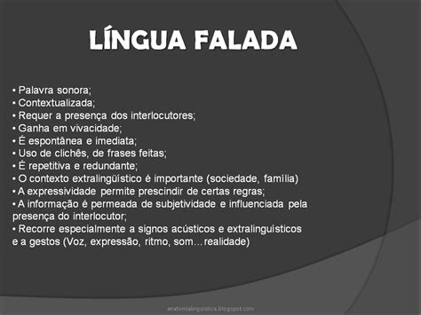 Exemplos De Lingua Falada E Escrita Novo Exemplo