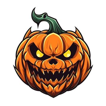 Scary Pumpkin Head Vector Illustration With Halloween Theme Halloween