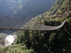 Suspension Bridge Over The Kali Gandaki Valley Below Ghasa John