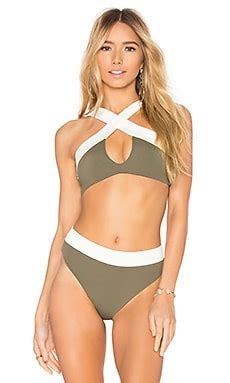 KYA Coco Reversible Bikini Top In Palm Shell REVOLVE