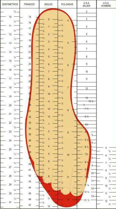 Mens Printable Shoe Size Chart