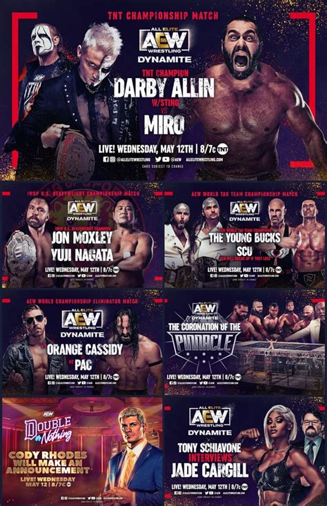 Card For Tonights Aew Dynamite Raewofficial