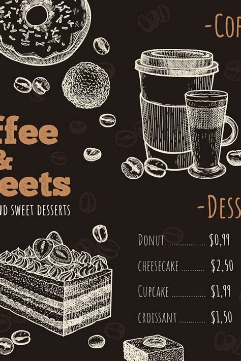 Coffee menu coffee house bar or cafe menu design template – Artofit