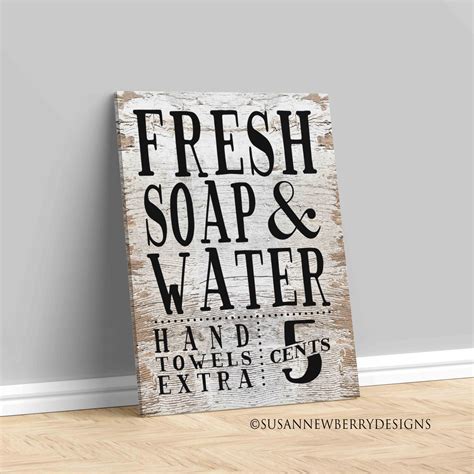 Fresh Soap Water Cents Hand Towels Extra Bathroom Wall Etsy