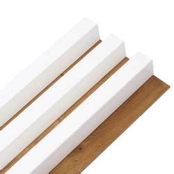 Panneau tasseau bois blanc bardage bois intérieur blanc Decoon