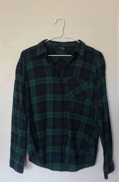 F21 Dark Green Button Up Flannel Green Flannel Outfit Slytherin