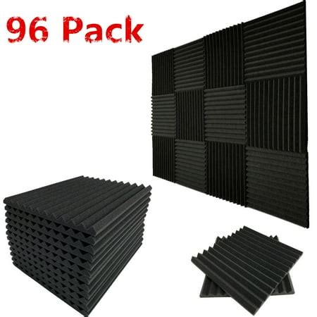 96 Pack Acoustic Wedge Studio Foam Soundproofing Foam Wall Panels Tiles 1"X12X12 - Walmart.com