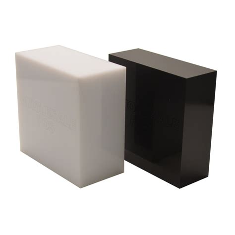 White Black Mm Mm Mm Thick Acrylic Perspex Plastic Blocks Ebay