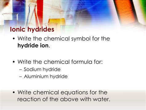 Ppt Chemistry Of Periodic Table Properties And Reactions Of Ionic