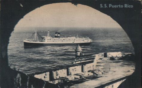 S S Puerto Rico Boats Ships Postcard