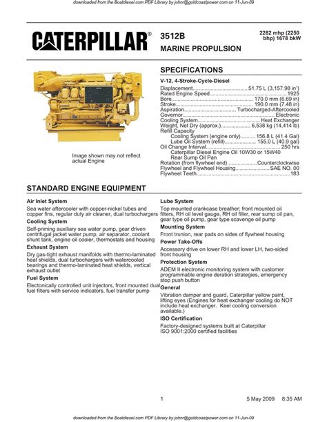 Cat B Brochure Specification Pdf Gold Coast Power Inc