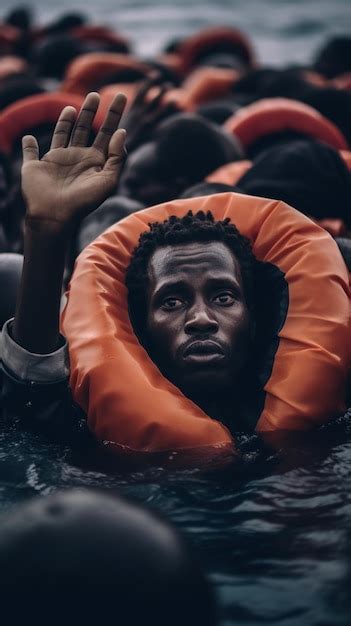 Premium Photo Migrants On Boat In Mediterranean Sea