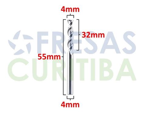 Fresa Topo Cortes Helicoidais Mm X Mm Metal Duro Cnc Mercadolivre