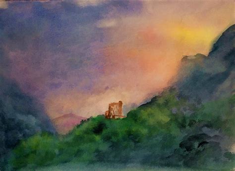 Dolbadarn Castle Painting by Ceri Jones