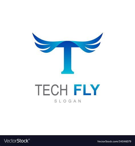 Wing Letter T Logo Design Royalty Free Vector Image