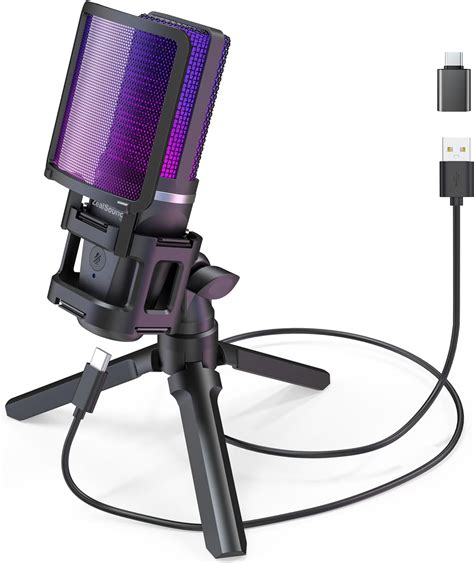 Neewer Microphone Gaming Mirco Usb Avec Effet De Lumi Re Rgb Branchez